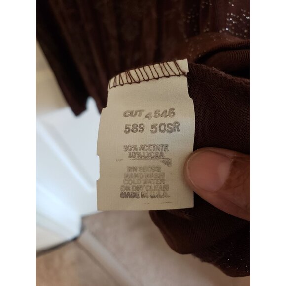 Marian & Marel brown fit and flare, skater, floral print dress, size M - Picture 5 of 5